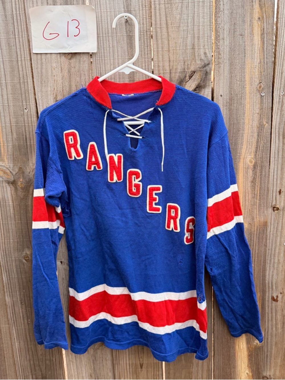Vintage 60’s New York Rangers Gerry Cosby Wool Men Med Authentic Hockey Jersey